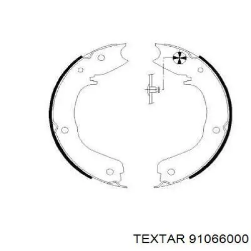 Колодки ручника/стоянкового гальма 91066000 Textar