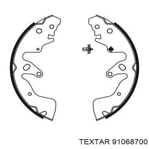 Колодки гальмові задні, барабанні 91068700 Textar