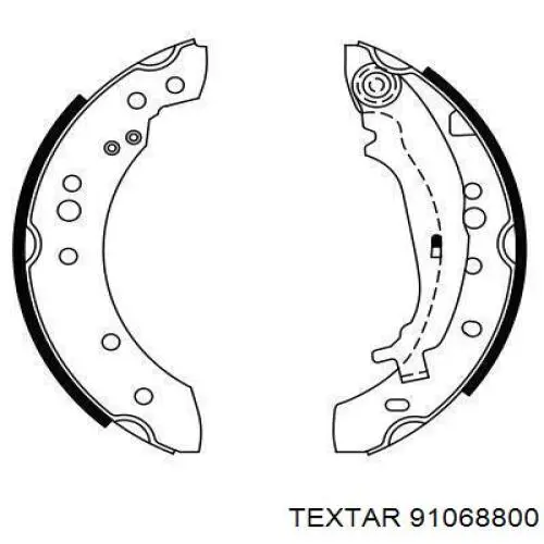 Колодки гальмові задні, барабанні Textar 91068800 ціна, від 20.72 USD