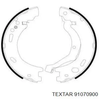 Колодки ручника / стоянкового гальма Textar 91070900 ціна, від 64.45 USD