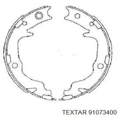 Колодки ручника 91073400 Textar