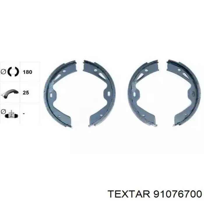 Купити 91076700 Textar Гальмівні колодки гальма стоянки