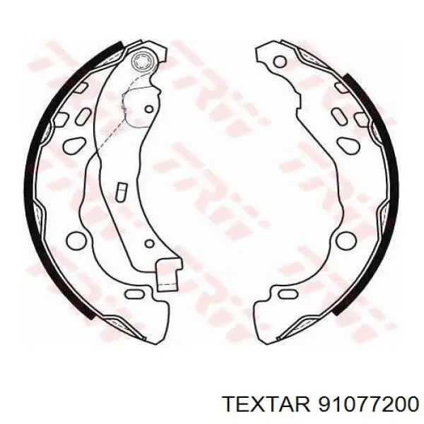 Колодки гальмові задні, барабанні 91077200 Textar