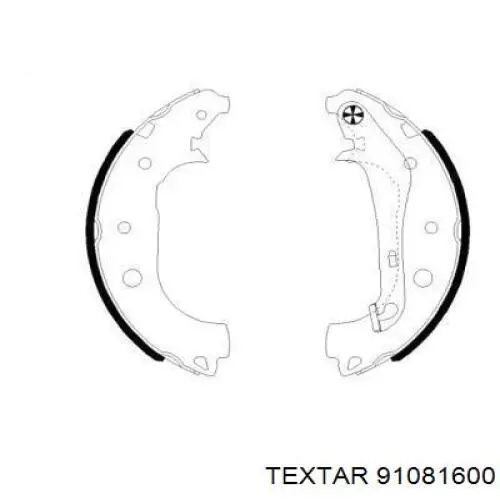 Колодки ручника / стоянкового гальма Textar 91081600 ціна, від 45.53 USD
