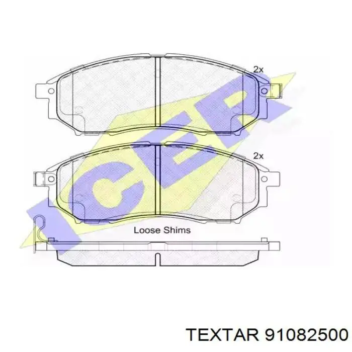 Купити 91082500 Textar Гальмівні колодки гальма стоянки