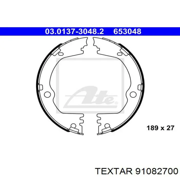 Колодки ручника / стоянкового гальма Textar 91082700 ціна, від 34.28 USD
