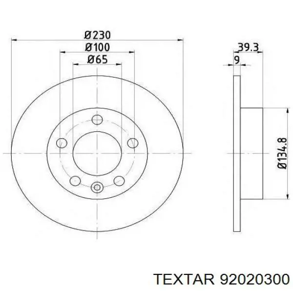 Гальмівні диски передні 92020300 Textar
