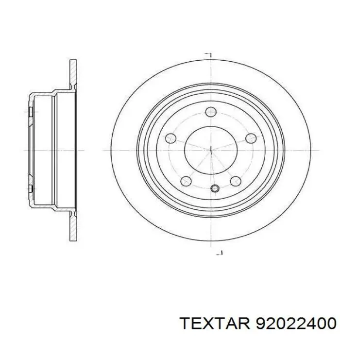 Задні дискові гальма Textar 92022400 ціна, від 36.57 USD