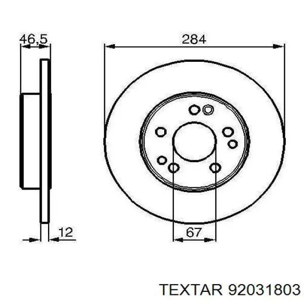 Купити 92031803 Textar Ротор гальмівний