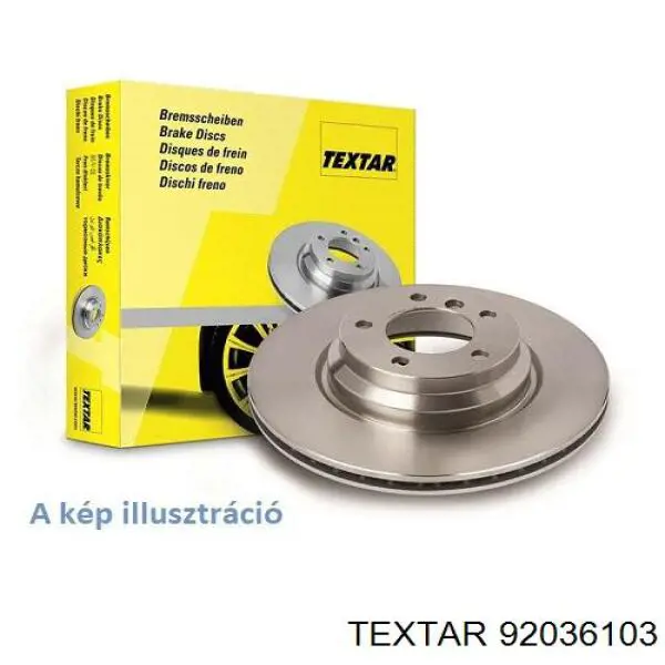 92036103 Textar диск гальмівний передній