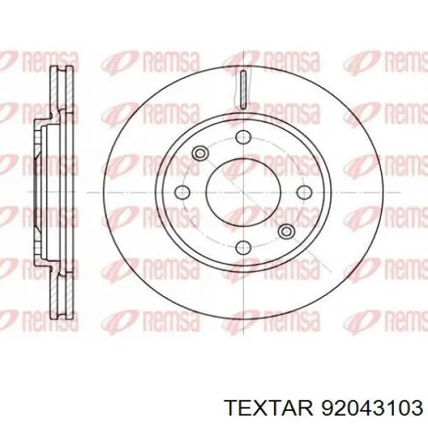 Купити 92043103 Textar Ротор гальмівний