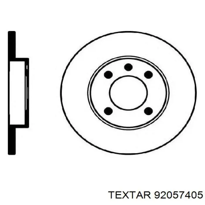 Гальмівні диски передні 92057405 Textar