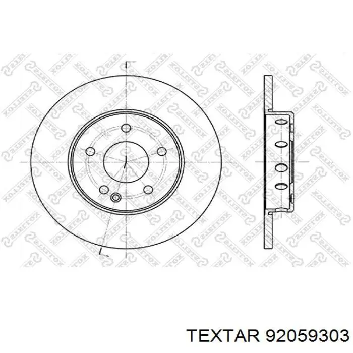 92059303 Textar Гальмо дискове переднє