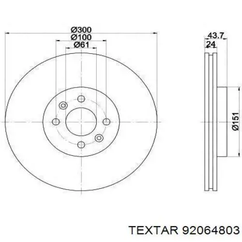 Купити 92064803 Textar Ротор гальмівний
