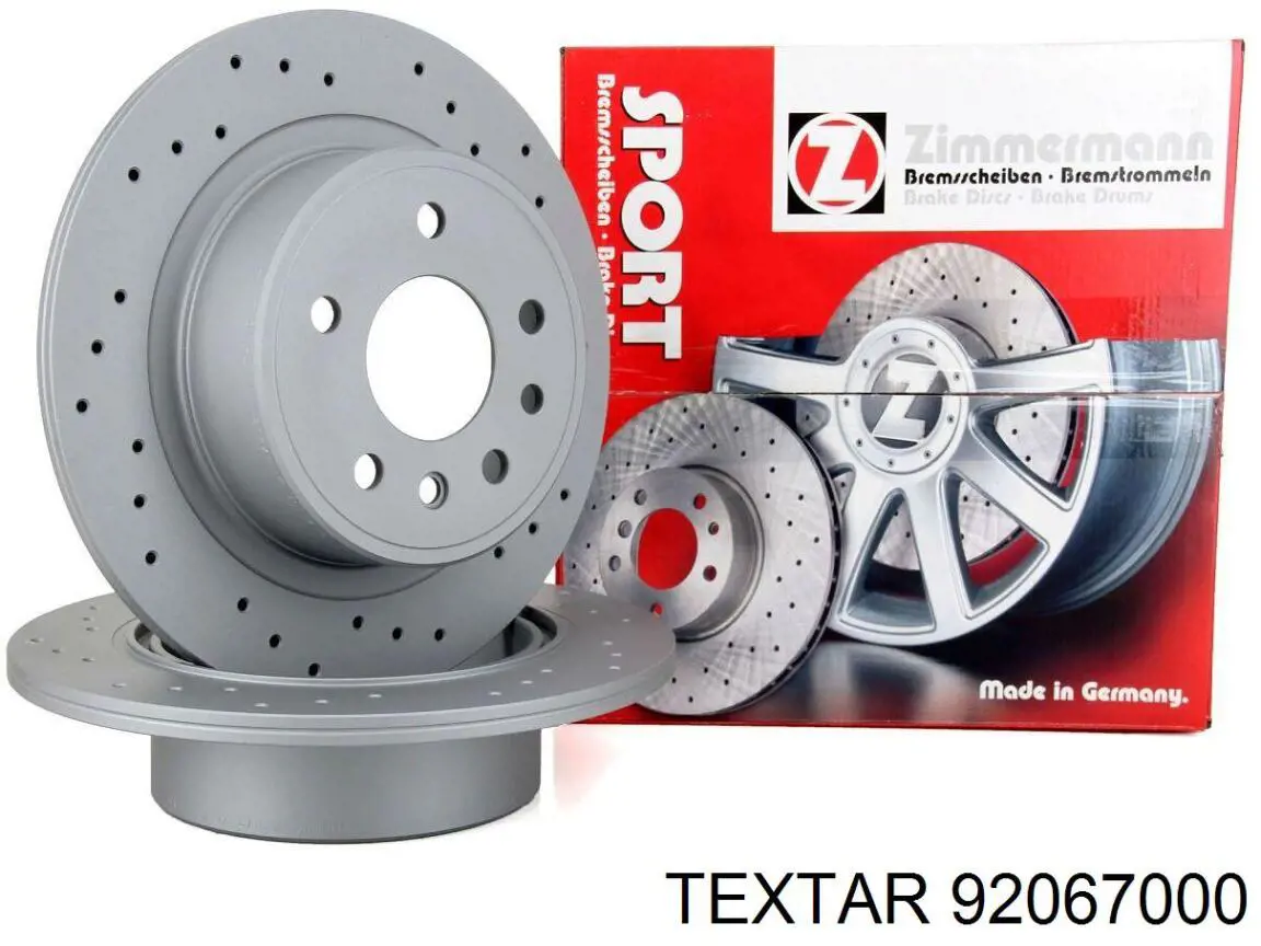 Диск гальмівний задній Textar 92067000
