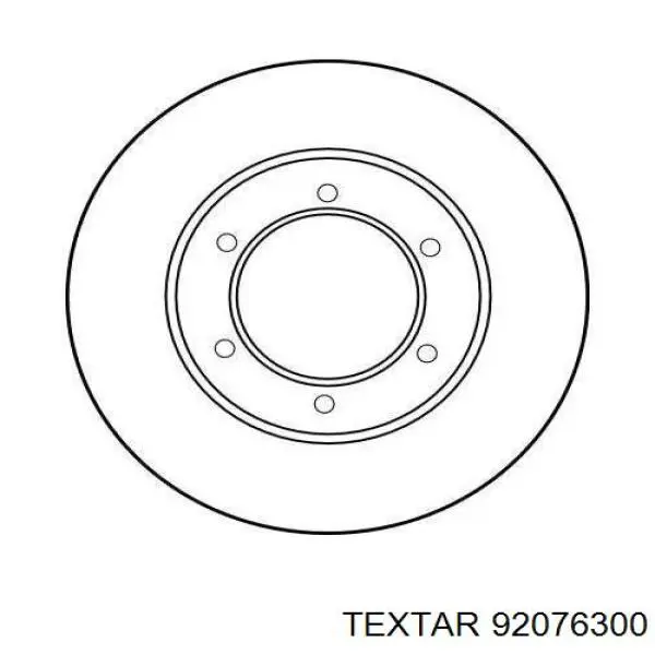 Диск гальмівний передній Textar 92076300