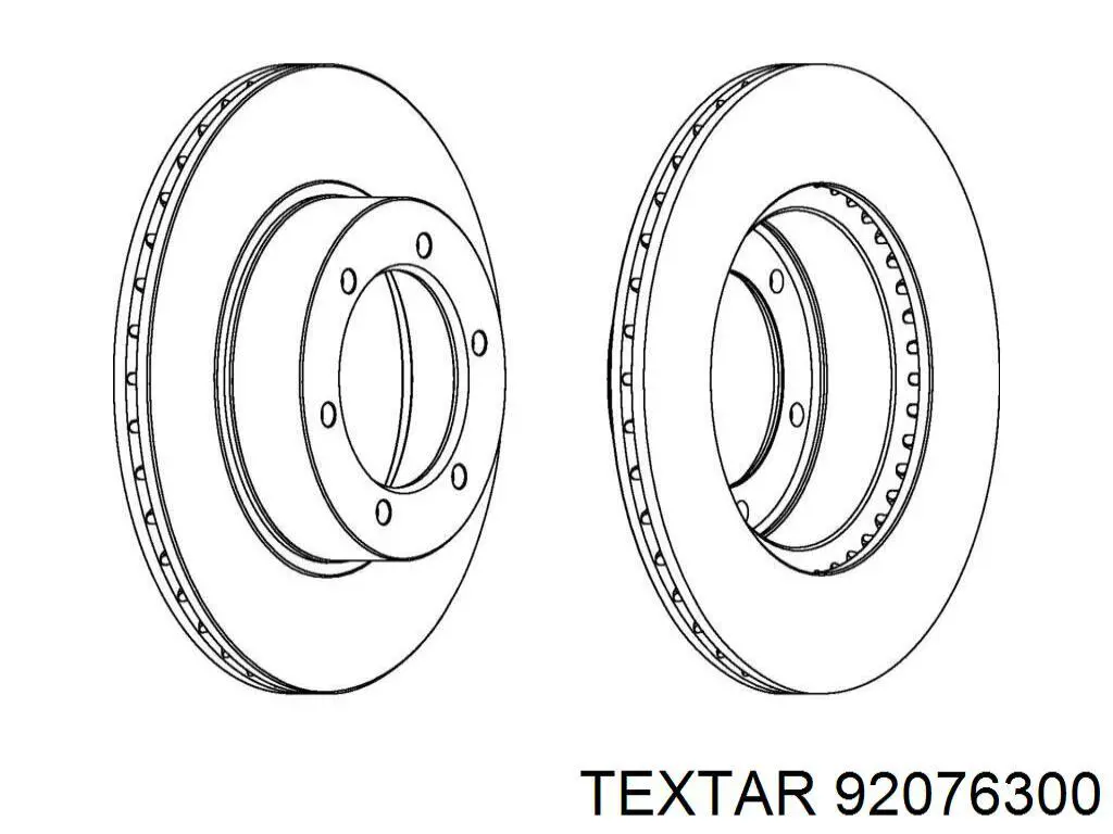 92076300 Textar Гальмо дискове переднє
