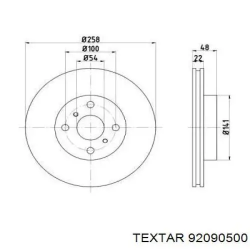 Купити 92090500 Textar Ротор гальмівний