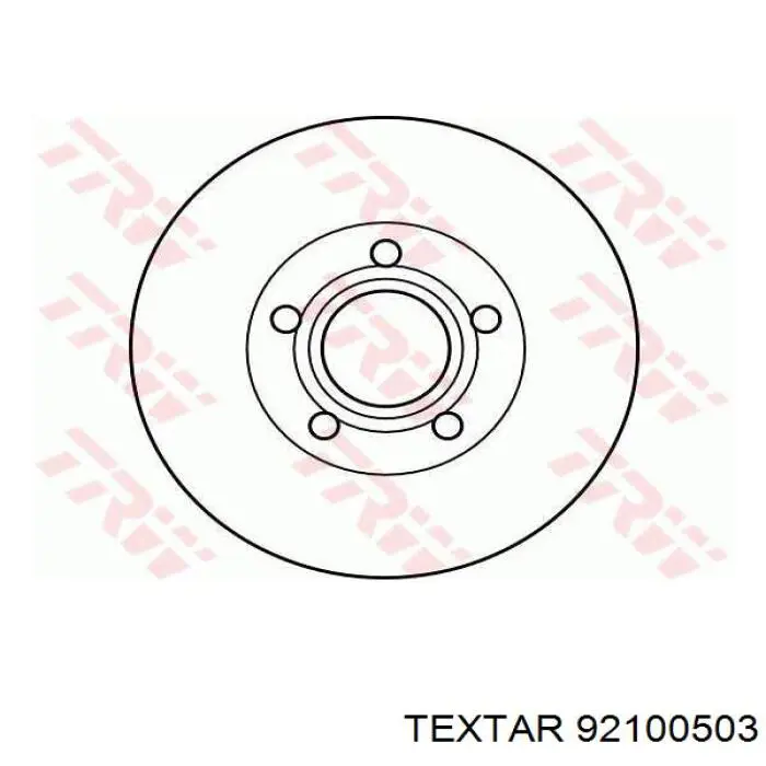 Диск гальмівний передній Textar 92100503
