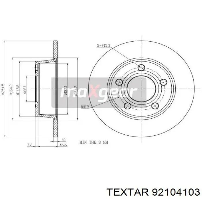 Задні дискові гальма Textar 92104103 ціна, від 26.08 USD