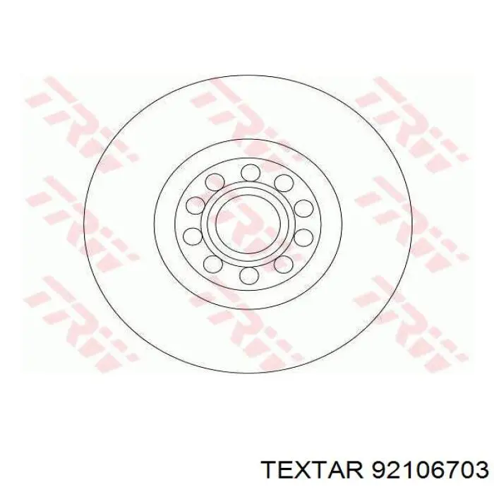 Гальмівні диски передні 92106703 Textar