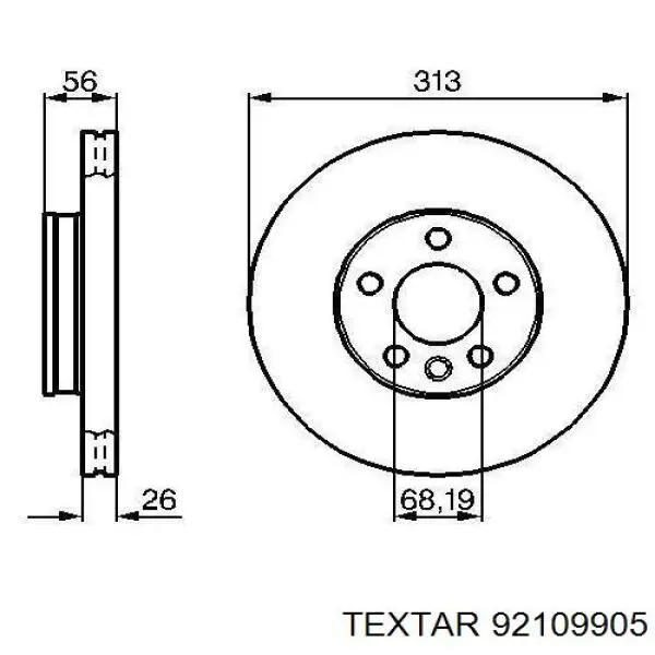 Купити 92109905 Textar Ротор гальмівний