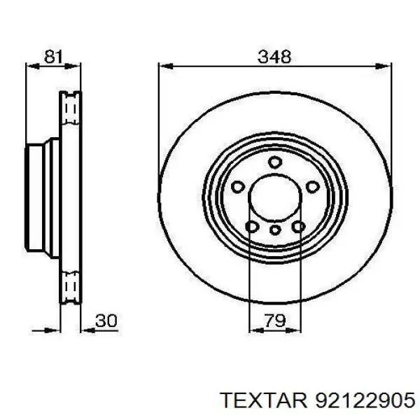 Купити 92122905 Textar Ротор гальмівний