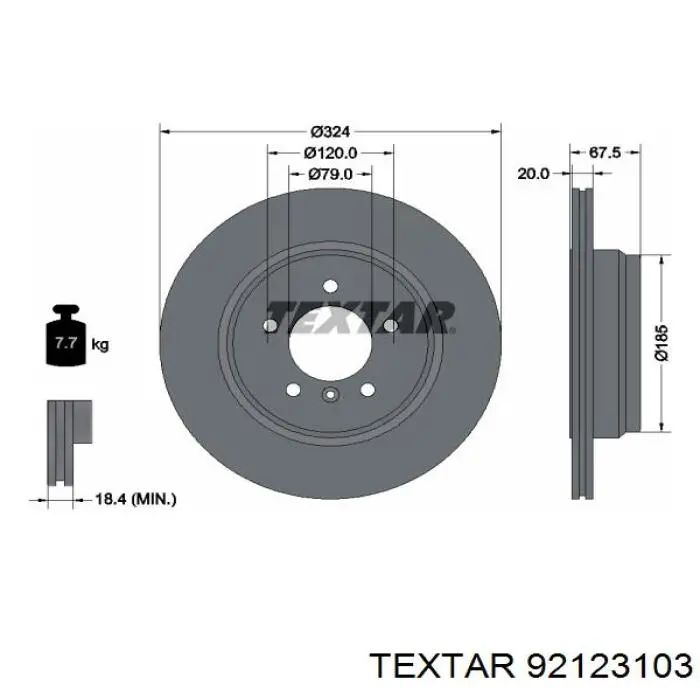 92123103 Textar Дискові гальма
