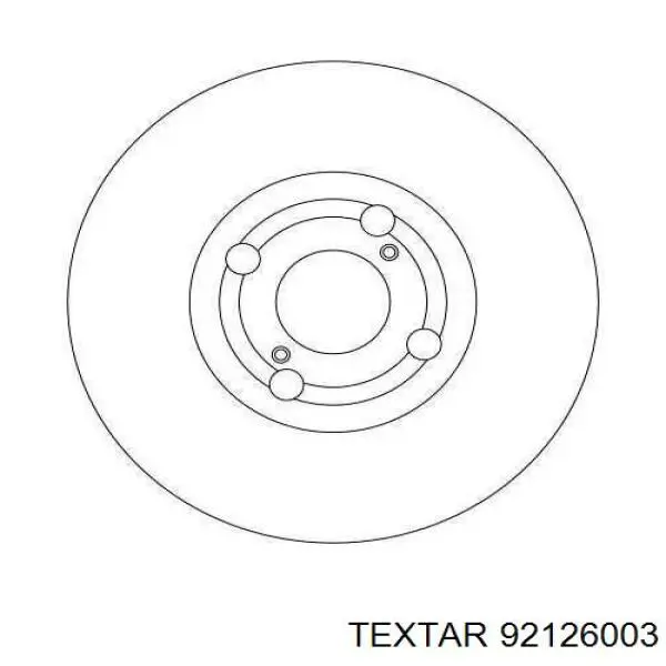 Диск гальмівний передній Textar 92126003