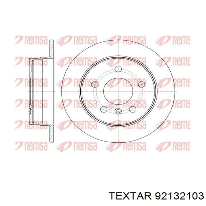 Диск гальмівний задній Textar 92132103