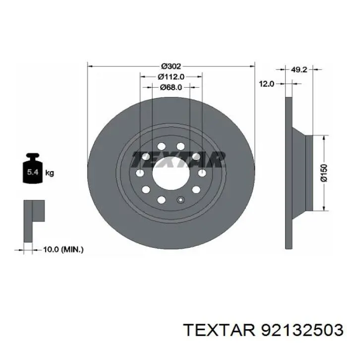 Задні дискові гальма Textar 92132503 ціна, від 37.05 USD