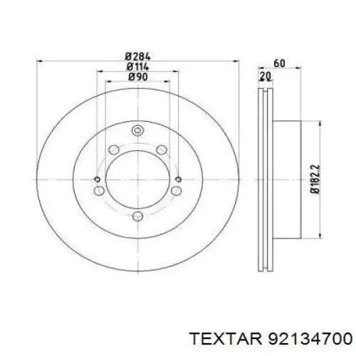 Задні дискові гальма Textar 92134700 ціна, від 42.71 USD