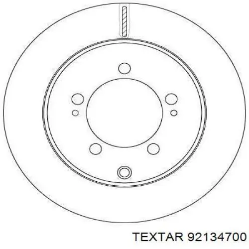 92134700 Textar диск гальмівний задній