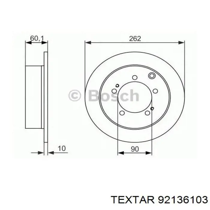 Гальмівні диски 92136103 Textar