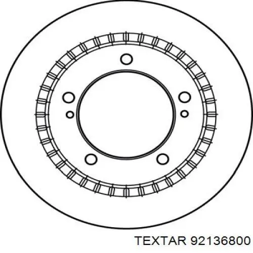 Диск переднього гальма Textar 92136800 ціна, від 28.80 USD