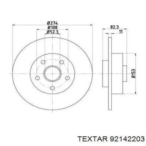 92142203 Textar Дискові гальма