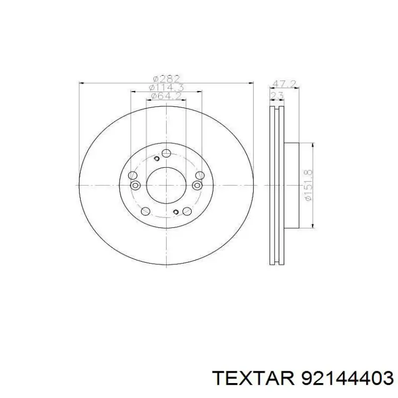 Купити 92144403 Textar Ротор гальмівний