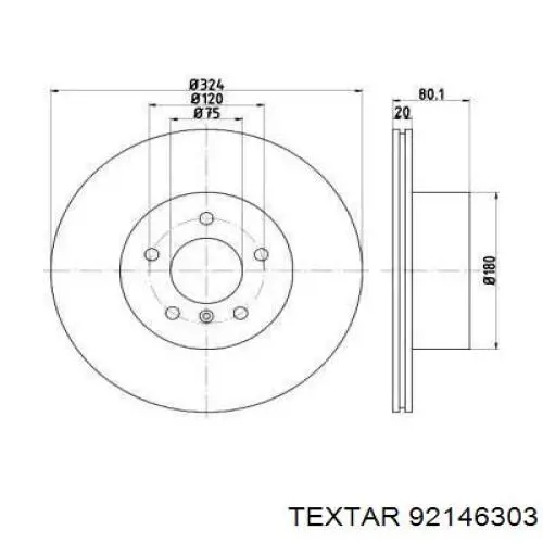 92146303 Textar Дискові гальма