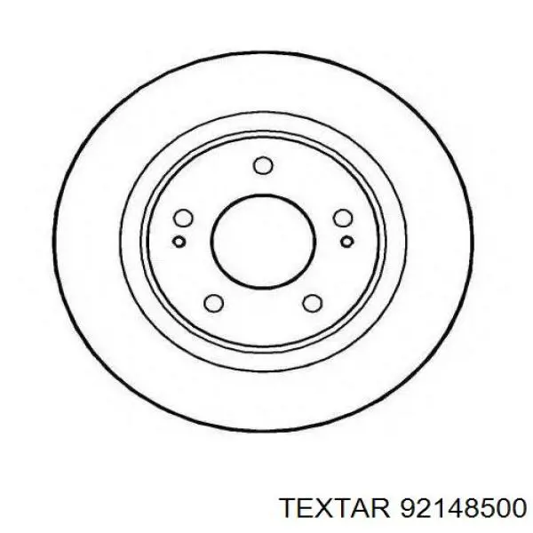 92148500 Textar Гальмо дискове переднє
