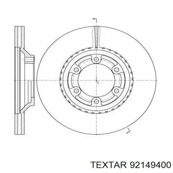 Купити 92149400 Textar Ротор гальмівний