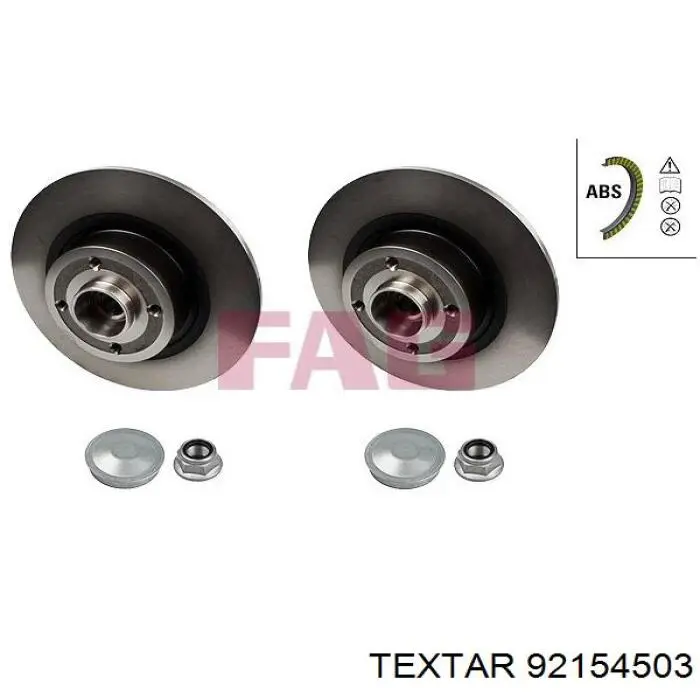 Купити 92154503 Textar Диск заднього гальма