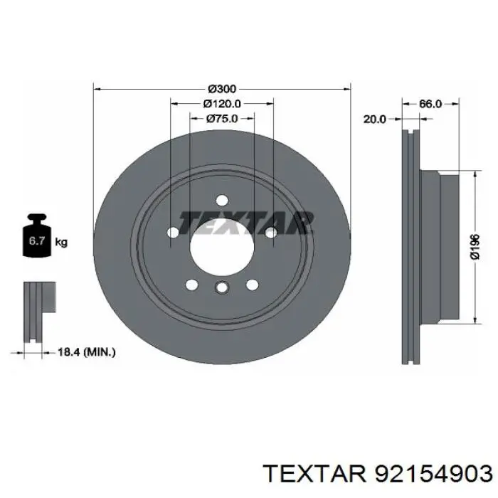 Задні дискові гальма Textar 92154903 ціна, від 57.09 USD
