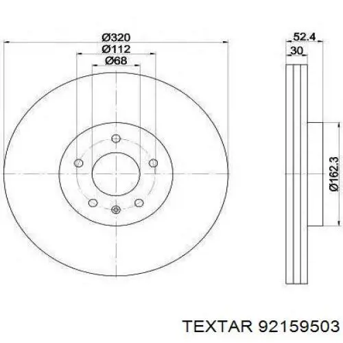 92159503 Textar Дискові гальма