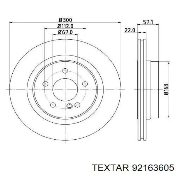 Задні дискові гальма Textar 92163605 ціна, від 48.27 USD