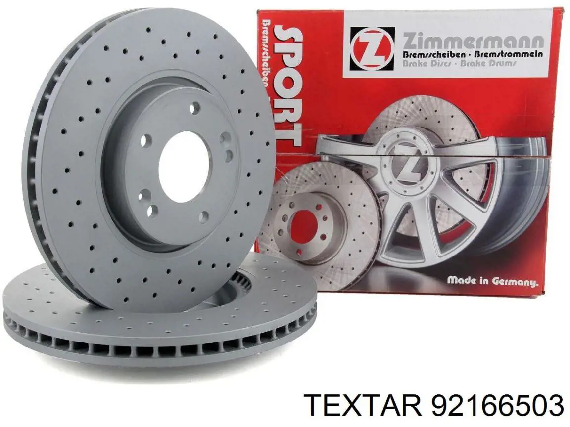 Диск переднього гальма Textar 92166503 ціна, від 58.89 USD