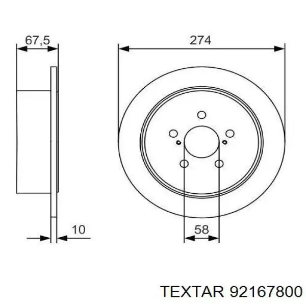 Задні дискові гальма Textar 92167800 ціна, від 32.58 USD