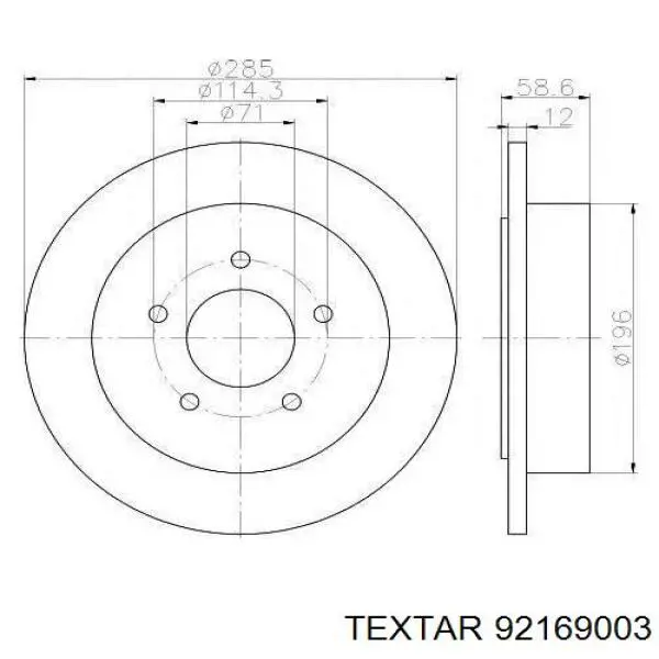 Диск переднього гальма Ford F67Z1125BA ціна, від 43.29 USD
