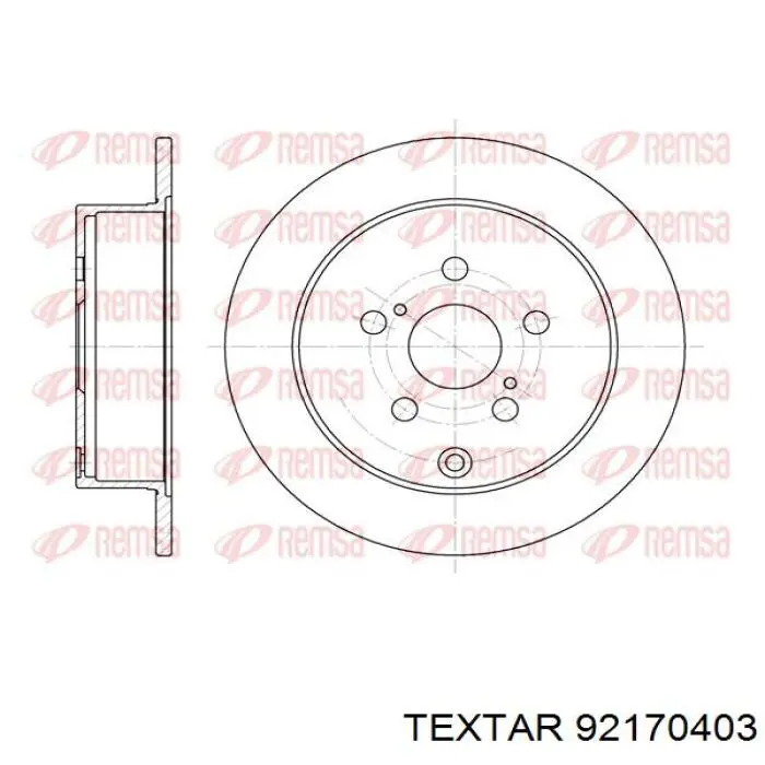 92170403 Textar Дискові гальма