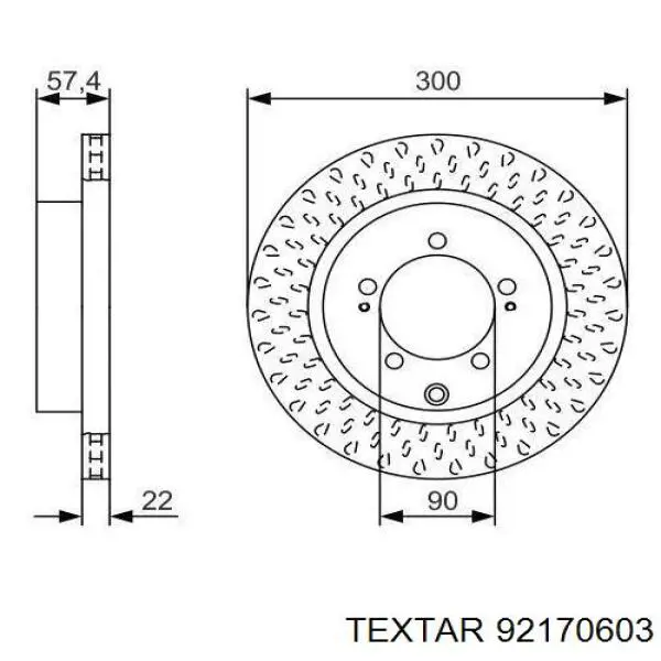 Гальмівні диски передні 92170603 Textar