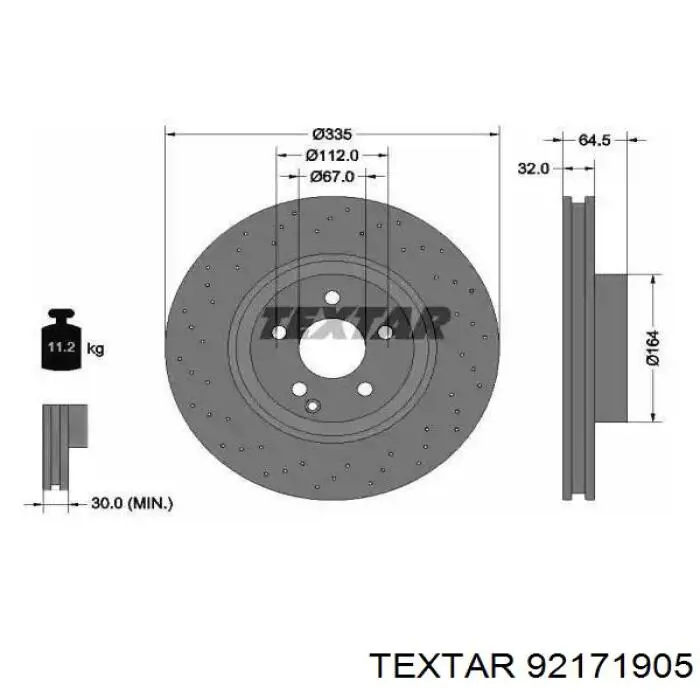 Купити 92171905 Textar Ротор гальмівний